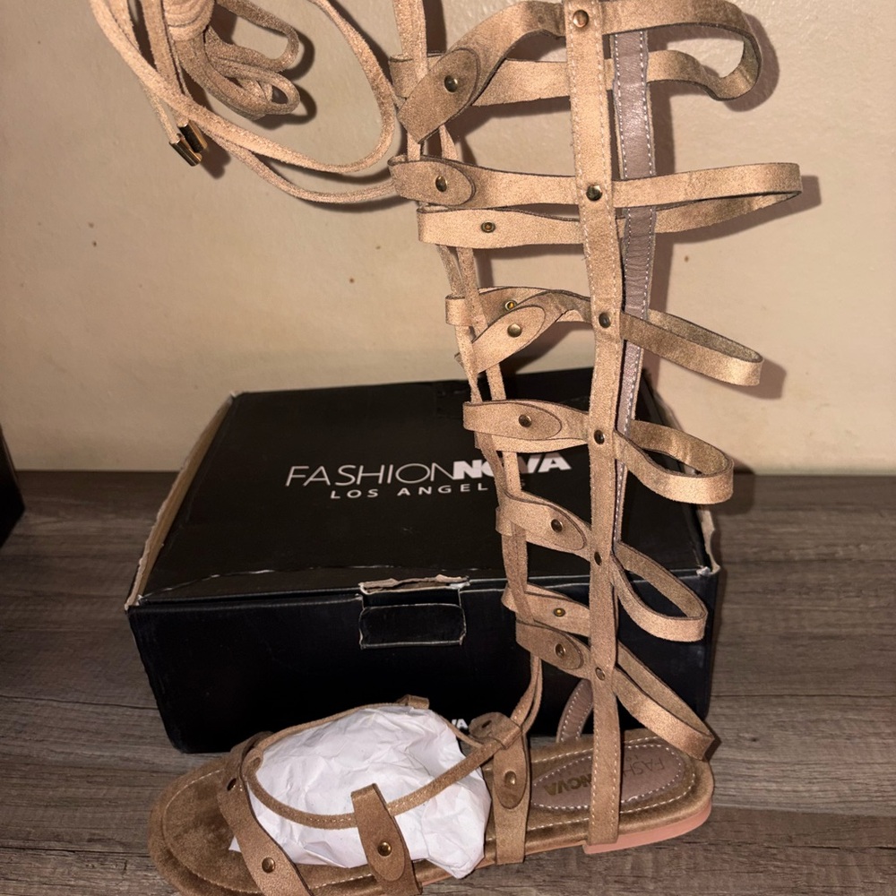 Fashion Nova Brown Gladiator Sandals